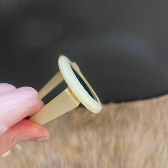 New beige white rounded sunglasses retro style - Picture 10 of 10